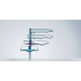 Novus Briefablageset CopySwinger A4 / B4 lichtgrau-transparent 4 Fächer