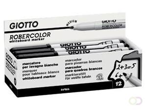 Giotto Robercolor whiteboardmarker, medium, ronde punt, zwart