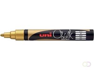 Uni-Ball Kreidemarker Chalk PWE-5M, gold, Rundspitze