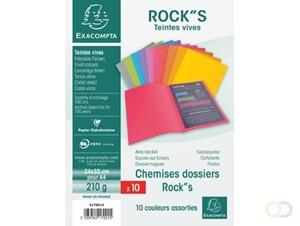 Exacompta dossiermap Rock''s 220, ft A4, pak van 10 stuks, geassorteerde kleuren