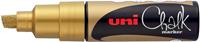 Uni-Ball Kreidemarker Chalk PWE-8K, gold, Keilspitze
