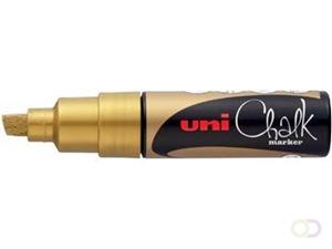 Uni-Ball Kreidemarker Chalk PWE-8K, gold, Keilspitze