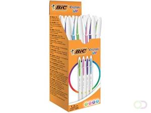 Bic balpen Cristal Up, doos met 20 stuks in geassorteerde fun kleuren