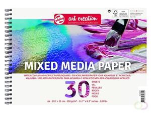 Van Gogh Mix Media papier 300 g/m² ft A4, blok met 30 vellen