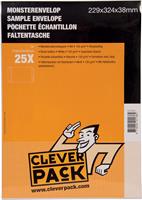 Cleverpack monsterenveloppen, ft 229 x 324 x 38 mm, met stripsluiting, wit, pak van 25 stuks