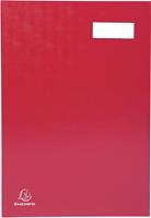 Exacompta handtekenmap voor ft 24 x 35 cm, uit karton overdekt met pvc, 20 indelingen, rood