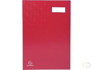 Exacompta handtekenmap voor ft 24 x 35 cm, uit karton overdekt met pvc, 20 indelingen, rood