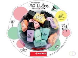 Stabilo BOSS Original mini markeerstift, display met 50 stuks in geassorteerde pastel kleuren