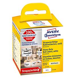 AVERY Avery Zweckform Strapazierfähige Rollenetiketten, 25 x 54 mm