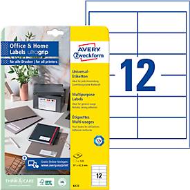 Avery Zweckform Etiketten 97.3 x 42.3mm Papier Weiß 120 St. Permanent Universal-Etiketten Tint