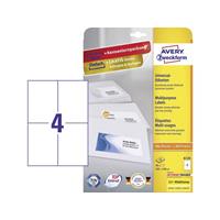 Avery Zweckform Etiketten 105 x 148mm Papier Weiß 40 St. Permanent Universal-Etiketten Tinte,