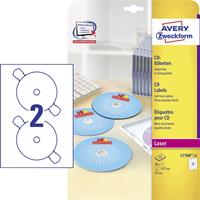 AVERY Avery Zweckform CD-Etiketten SuperSize, weiß, glänzend