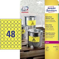 AVERY Avery Zweckform Folien-Etiketten, Durchmesser: 30 mm, gelb