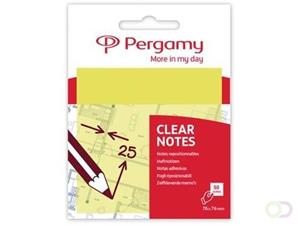 Pergamy transparante notes, ft 76 x 76 mm, 50 vel, geel