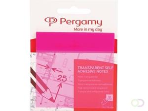 Pergamy transparante notes, ft 76 x 76 mm, 50 vel, roze