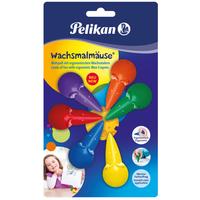 Pelikan Wachsmalmäuse - 6 Farben sortiert, Blisterpackung