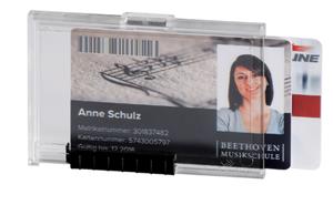 DURABLE Ausweishalter PUSHBOX DUO, transparent