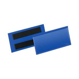 Durable magnetische labelhoes blauw, pak van 50 stuks, ft 100 x 38 mm