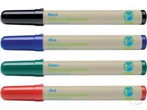 Bi-Office Earth-It whiteboardmarkers, set van 4 stuks in geassorteerde kleuren