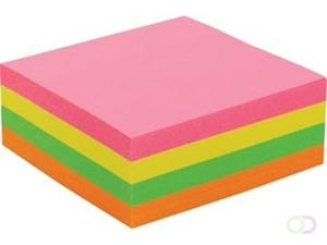 Pergamy jumbo notes, ft 76 x 76 mm, 320 vel, geassorteerde neonkleuren
