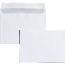 Eurokuvert Witte enveloppen 114 x 162  mm (C6), 80 g/m², zonder venster, zelfklevend, met beschermstrip, pak van 500 stuks
