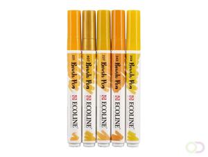 Brushpen Talens Ecoline set-aarde blister à 5 stuks ass