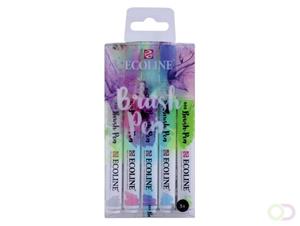 Talens Ecoline brushpen - pasteltinten - set van 5 stuks