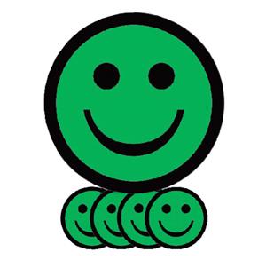 Office Magneet smiley 25mm emotie blij groen