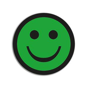 Office Impressiemagneten â€â€œ Smiley positief â€â€œ Groen - ÃËœ 50 mm â€â€œ set van 5 stuk