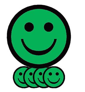 Office Magneet smiley 75mm emotie blij groen