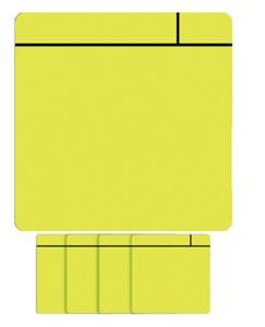 Office Magneet scrum 75x75mm geel