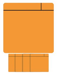 Office Magneet scrum 75x75mm oranje