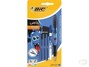 Bic vulpen Easy Clic Decor, blister met 1 stuk, 6 vullingen en 1 inktwisser