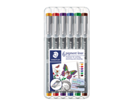 staedtler Fineliner  Pigment 308 0.3mm set à 6st assorti