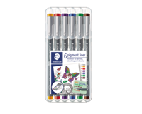 staedtler Fineliner  Pigment 308 assorti 0.5mm set à 6st assorti