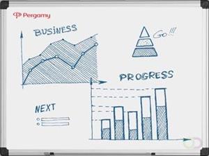 Pergamy Excellence emaille magnetisch whiteboard ft 90 x 60 cm