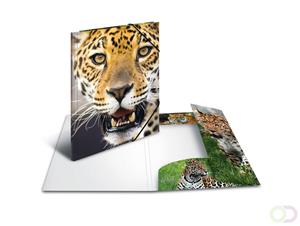 HERMA Eckspannermappe , Leopard, , aus PP, DIN A4