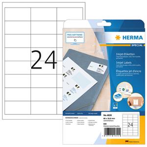 Herma Etiket  4820 66x33.8mm wit 600stuks