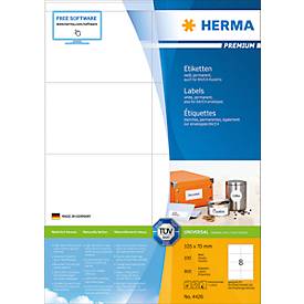 HERMA Universal-Etiketten PREMIUM, 105 x 70 mm, weiß