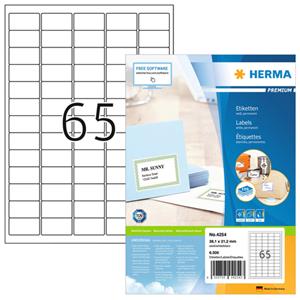 HERMA Adress-Etiketten, 38,1 x 21,2 mm, weiß