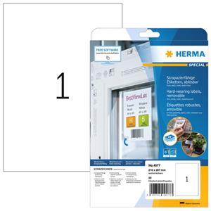 HERMA Folien-Etiketten SPECIAL, 210 x 297 mm, ablösbar