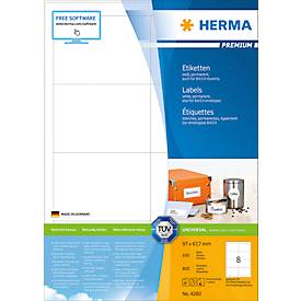 HERMA Universal-Etiketten PREMIUM, 97,0 x 67,7 mm, weiß