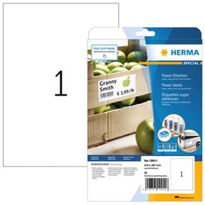 Etiket  10911 210x297mm A4 extra sterk wit 25stuks