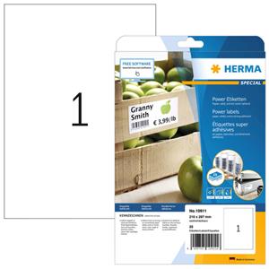 herma Etiket  10911 210x297mm A4 extra sterk wit 25stuks