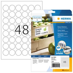 HERMA Etikett 38,1x21,2mm weiss Power A4 1625Et 25 Bl 65Et Bl LaserInkCopy