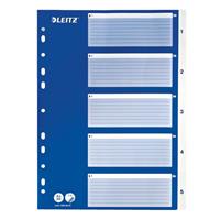 Leitz Register PP-Folie 5-teilig weiß Deckblatt blau 1-5 A4