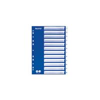 LEITZ PP-indexbladen met blauw dekblad, cijfers 1-12