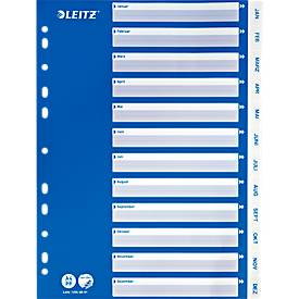 LEITZ PP-indexbladen met blauw dekblad, kalender jan.-dec.