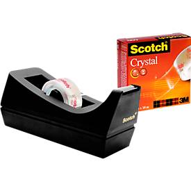 3M Scotch Tischabroller C38, inkl. Klebefilm Clear, schwarz