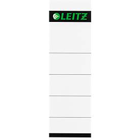 leitz Rugetiketten. kort insteek Rugbreedte 80 mm. 191 x 57 mm. wit (pak 10 stuks)